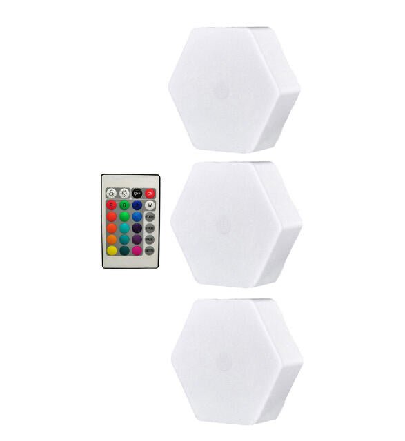 SET DE 3 LUCES DE LED COLORES CON MANDO - innovagizmo.com