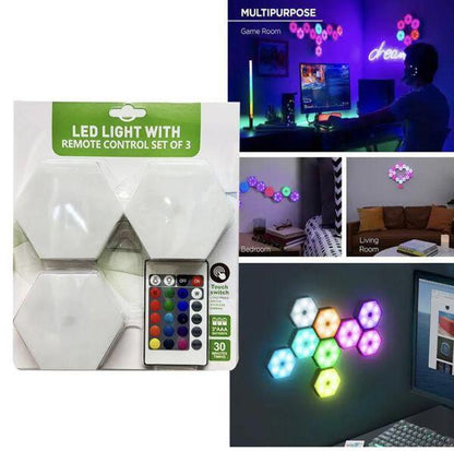 SET DE 3 LUCES DE LED COLORES CON MANDO - innovagizmo.com