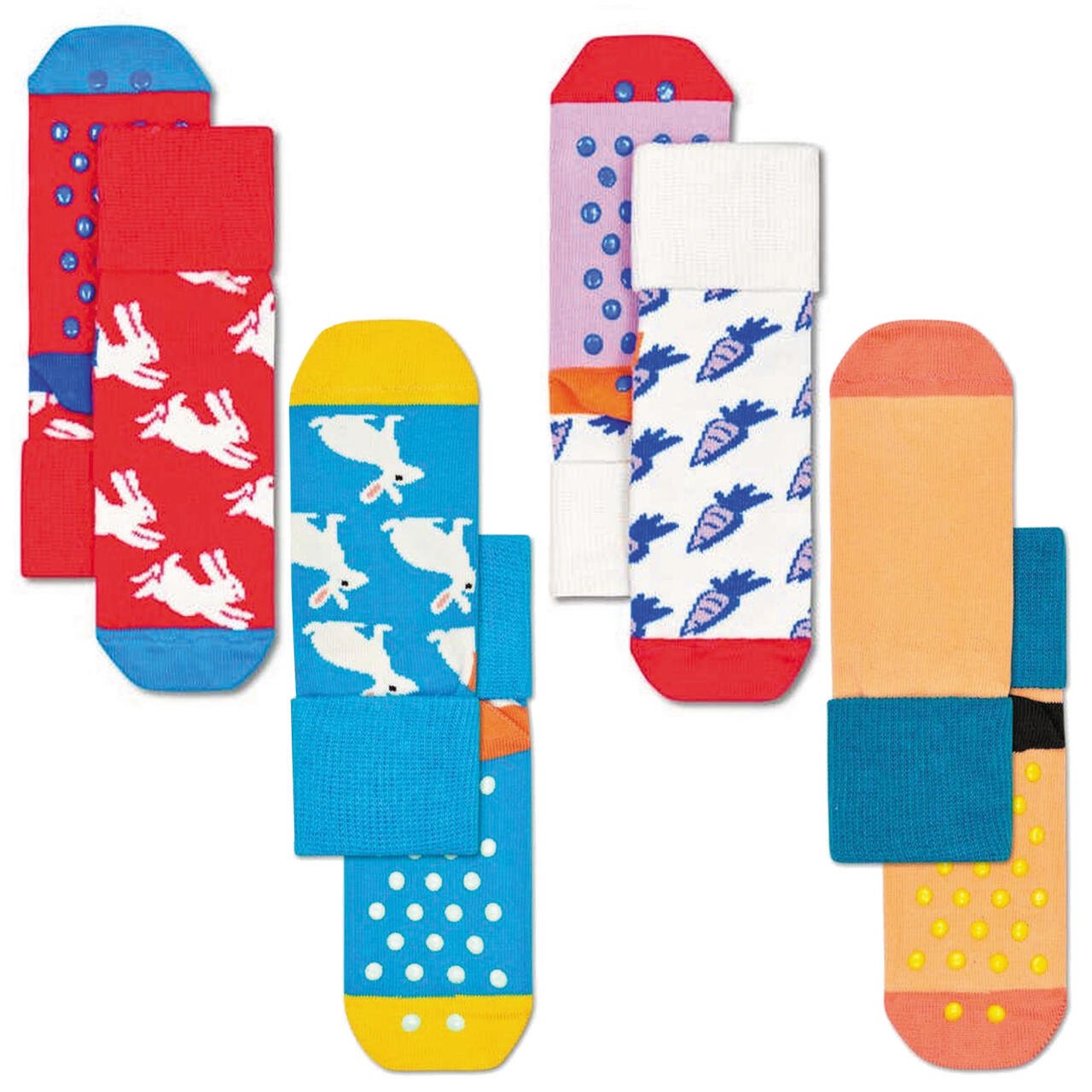 Set de 4 Pares de Calcetines Surtidos Anti Slip Kids - Happy Socks - innovagizmo.com