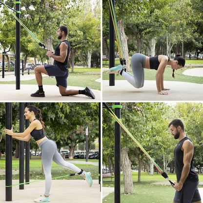 Set de Bandas de Resistencia con Accesorios y Guía de Ejercicios Rebainer InnovaGoods 5 Unidades - innovagizmo.com