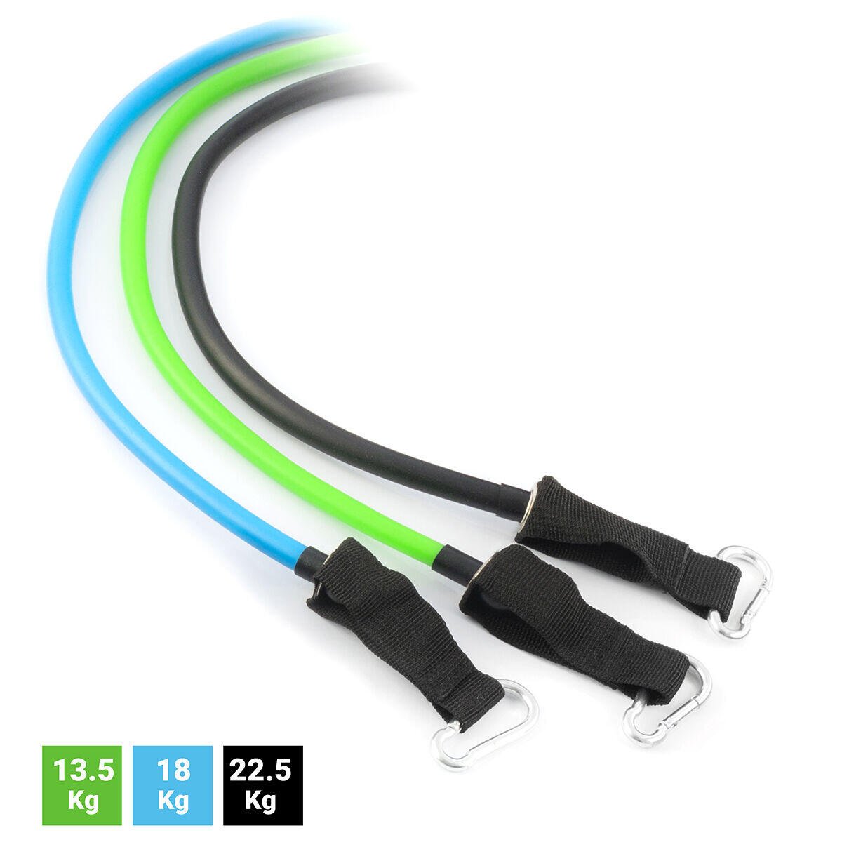 Set de Bandas de Resistencia con Accesorios y Guía de Ejercicios Tribainer InnovaGoods 3 Unidades - innovagizmo.com