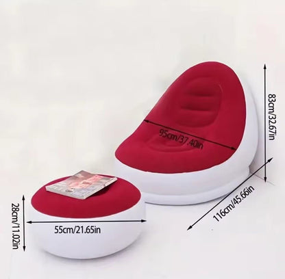 Sillón Hinchable con Reposapiés – Cómodo y Portátil 🛋️ - innovagizmo.com