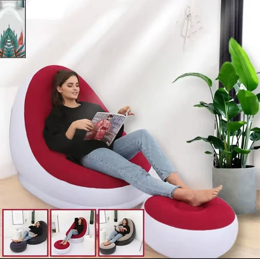 Sillón Hinchable con Reposapiés – Cómodo y Portátil 🛋️ - innovagizmo.com