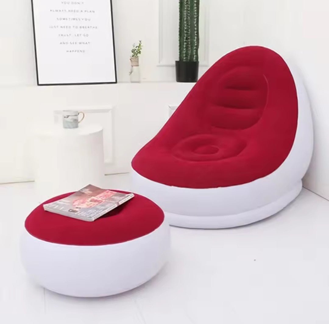 Sillón Hinchable con Reposapiés – Cómodo y Portátil 🛋️ - innovagizmo.com