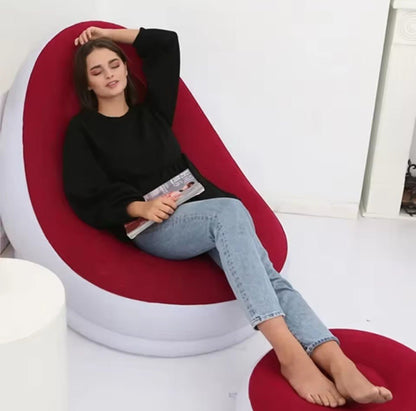 Sillón Hinchable con Reposapiés – Cómodo y Portátil 🛋️ - innovagizmo.com