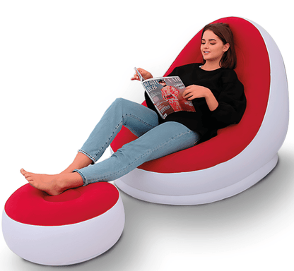 Sillón Hinchable con Reposapiés – Cómodo y Portátil 🛋️ - innovagizmo.com