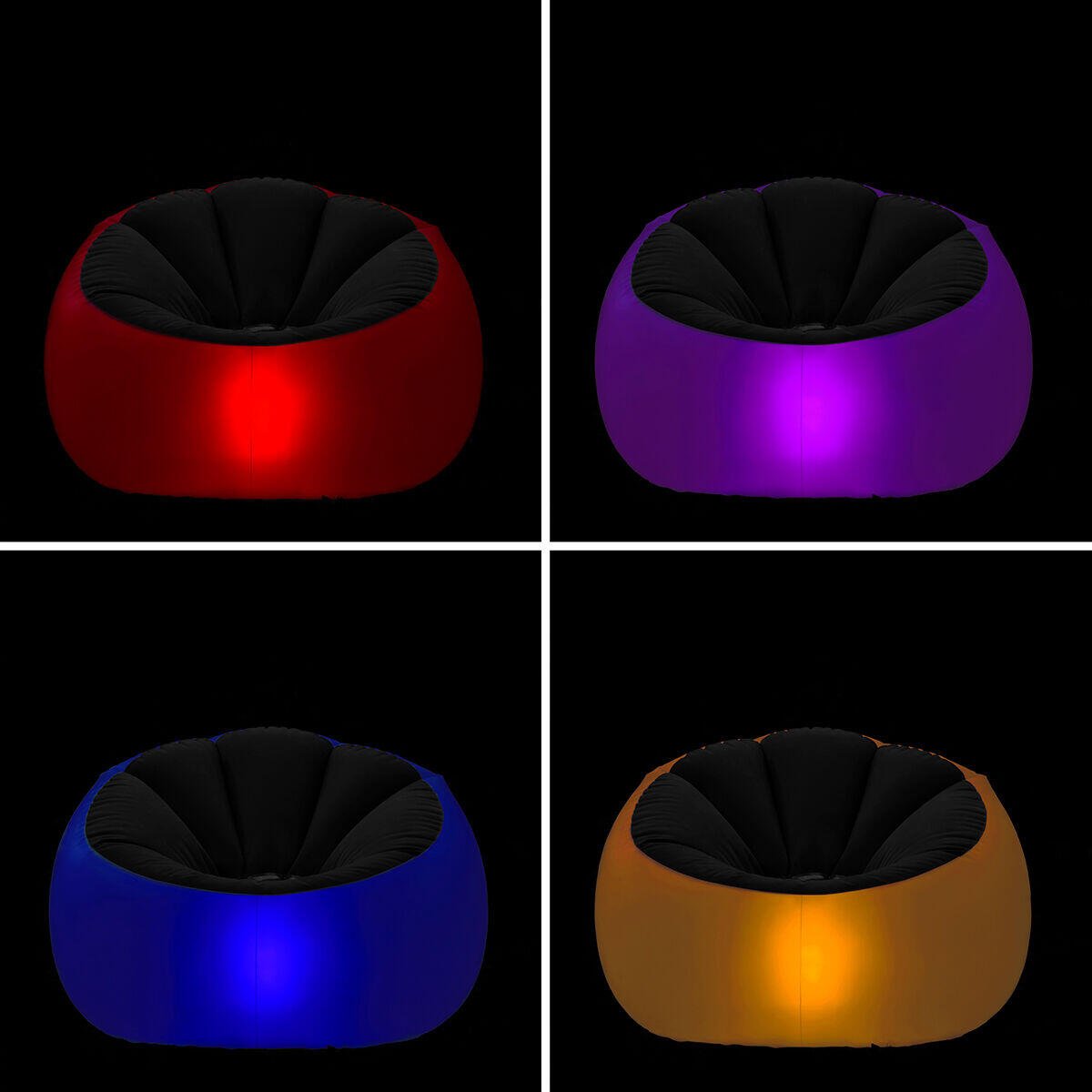 Sillón Hinchable LED Multicolor + Mando | InnovaGoods - innovagizmo.com