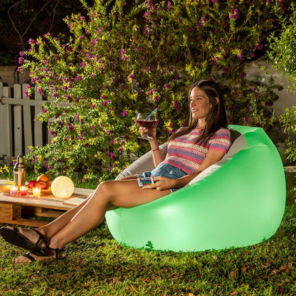 Sillón Hinchable LED Multicolor + Mando | InnovaGoods - innovagizmo.com
