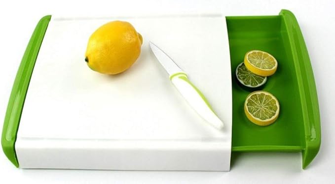 Tabla de Cortar con 2 Compartimentos Extraíbles – Antideslizante y Práctica - innovagizmo.com