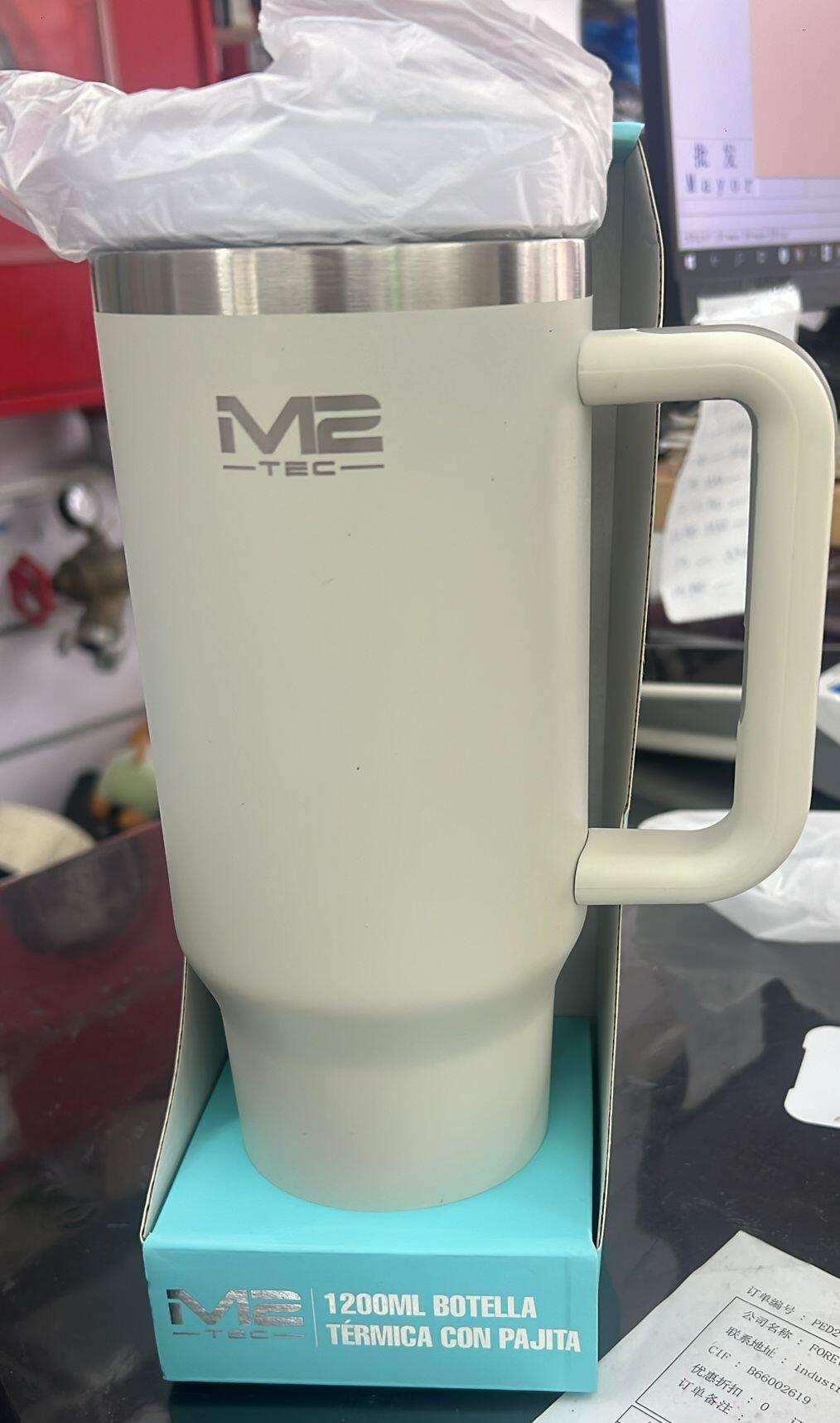 Taza Térmica 1200 ml de Acero Inoxidable con Pajita - innovagizmo.com