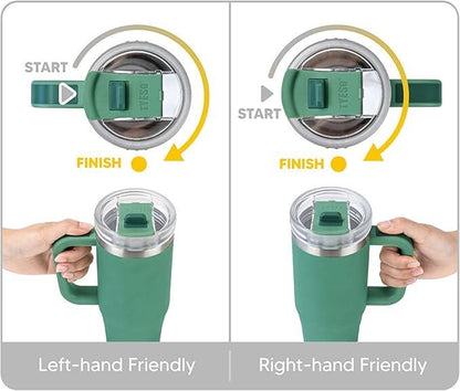 Taza Térmica 1200 ml de Acero Inoxidable con Pajita - innovagizmo.com