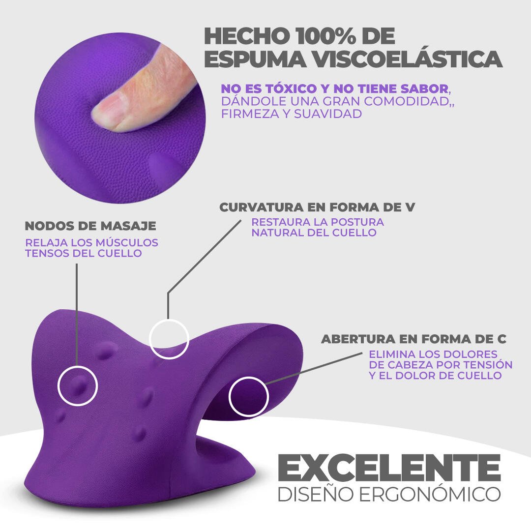 Tracción Cervical para relajar el Cuello Reduce tensión en cuello y hombros - innovagizmo.com