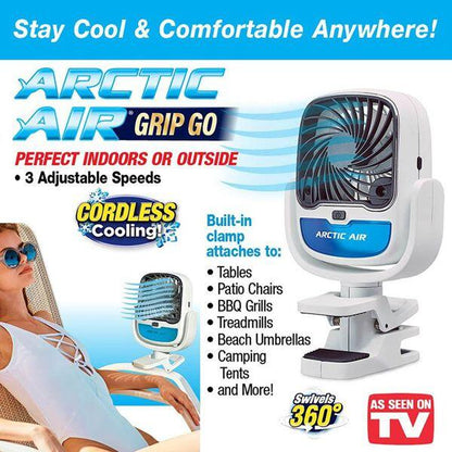 VENTILADOR DE AIRE FRIO HUMIDIFICADOR CON PINZA - innovagizmo.com