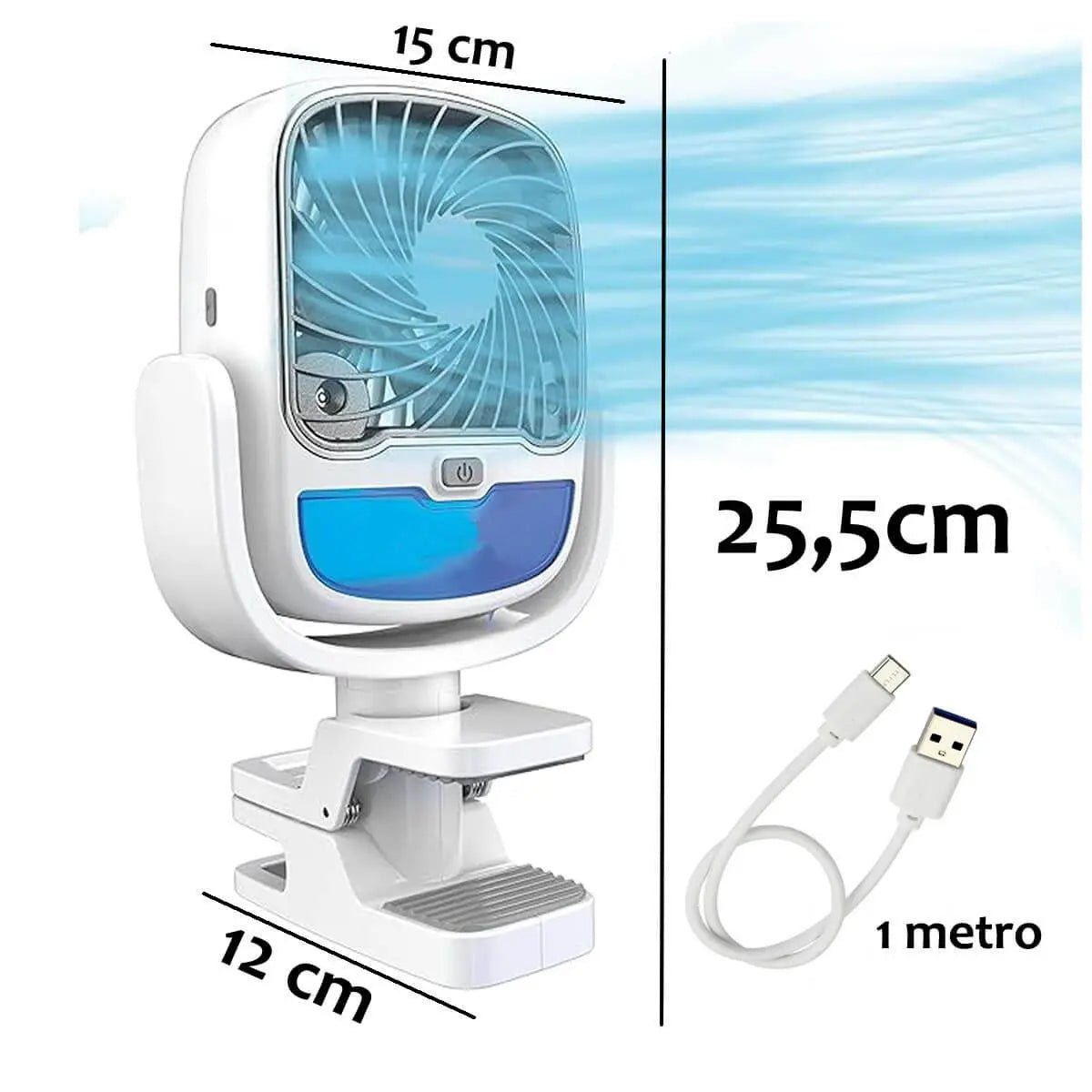 VENTILADOR DE AIRE FRIO HUMIDIFICADOR CON PINZA - innovagizmo.com