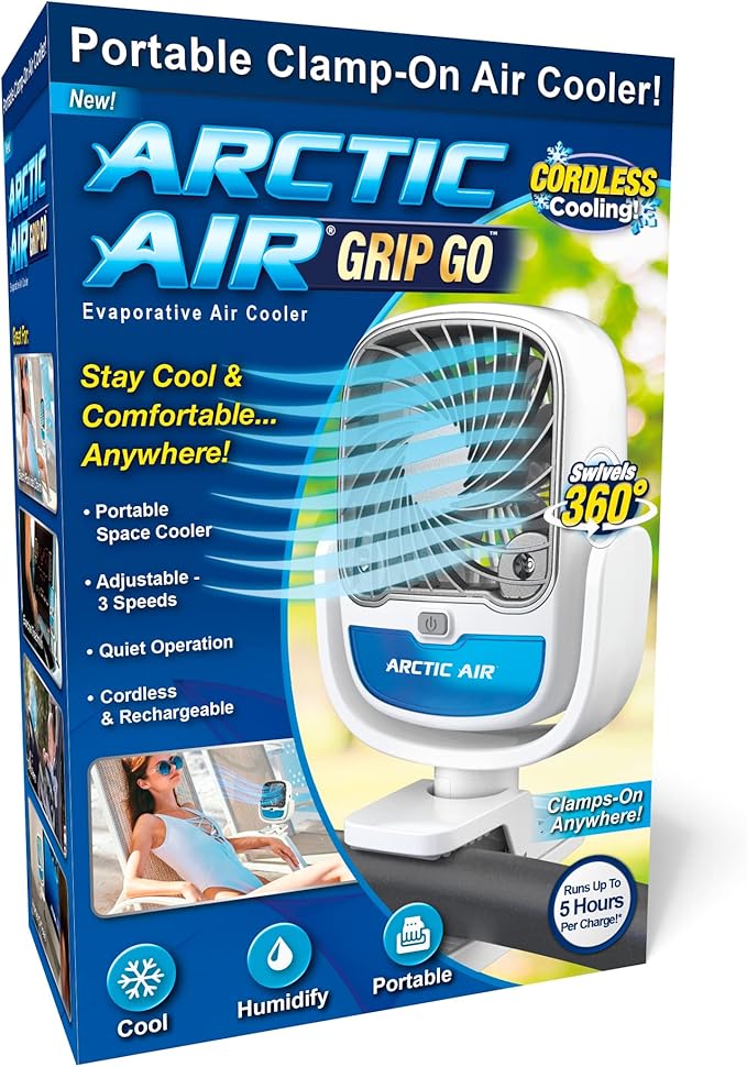 VENTILADOR DE AIRE FRIO HUMIDIFICADOR CON PINZA - innovagizmo.com
