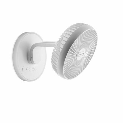 Ventilador de Escritorio Recargable con Luz LED – Silencioso, Portátil y Oscilante - innovagizmo.com