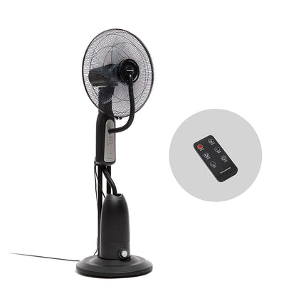 Ventilador Nebulizador de Pie con Mando a Distancia InnovaGoods Mistinn Negro 90 W 2,8 L - innovagizmo.com