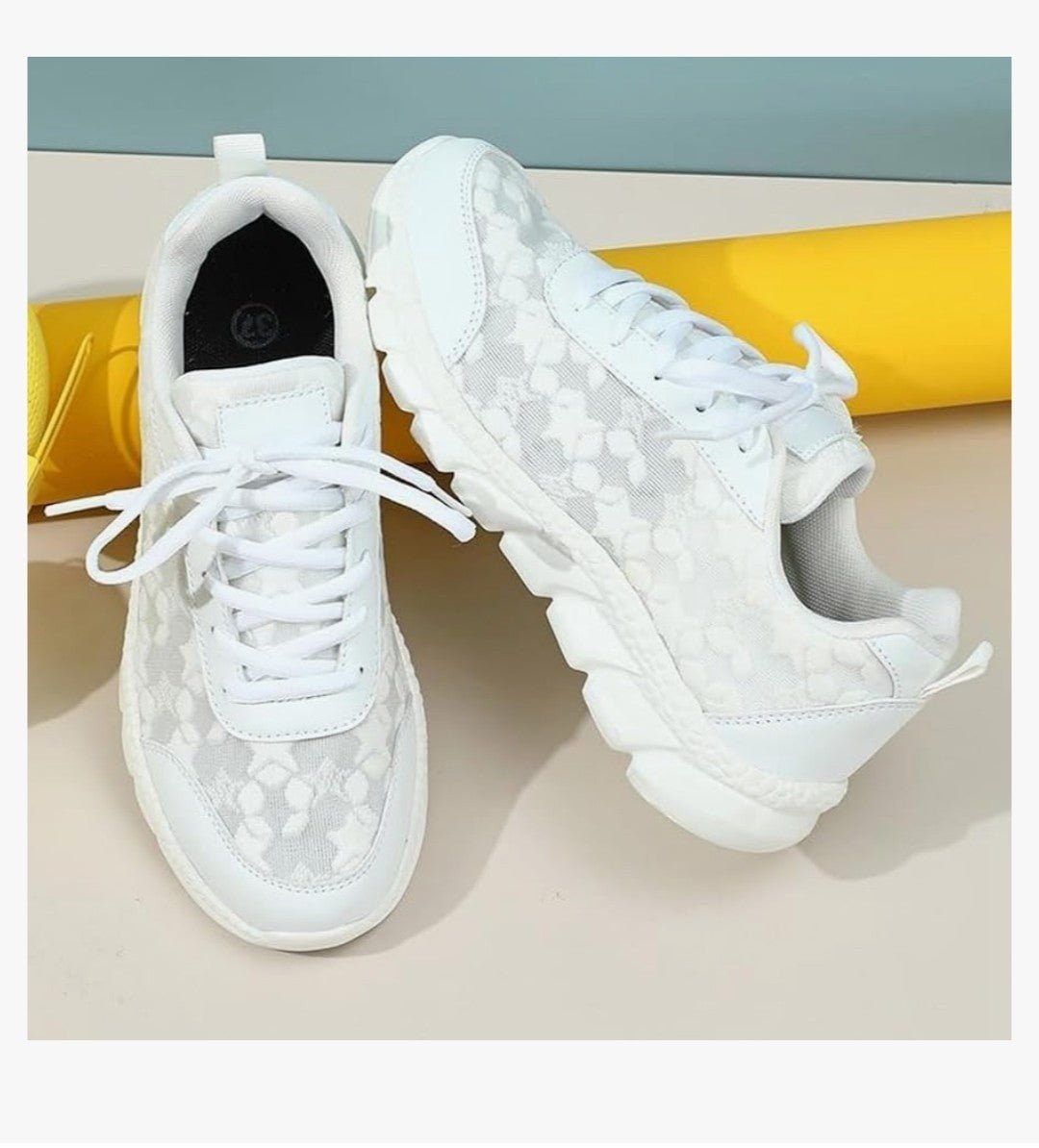 Zapatillas de Mujer Transpirables Antideslizantes con Soporte de Arco y Ajuste Cómodo (Blancas) - innovagizmo.com